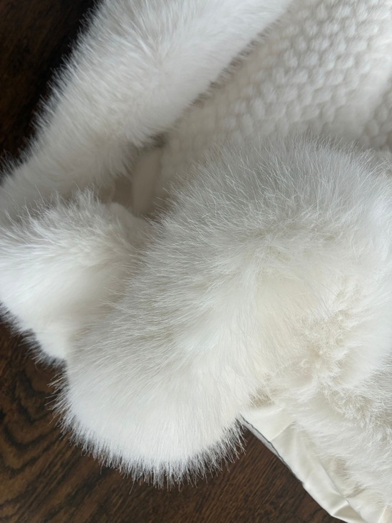 Women's White Faux Fur Hooded Vest by Jessica Simpson - Picture 2 of 8